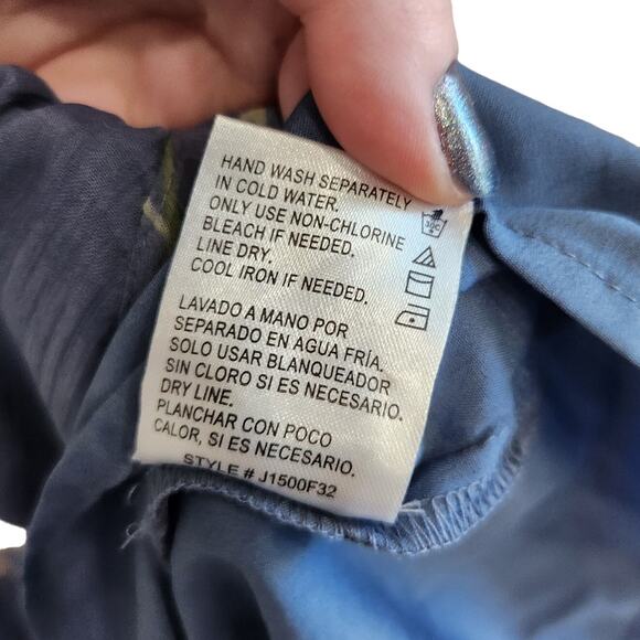 Patrons of Peace Blue Floral Maxi Dress with Long Flutter Sleeves size XS - Picture 10 of 10